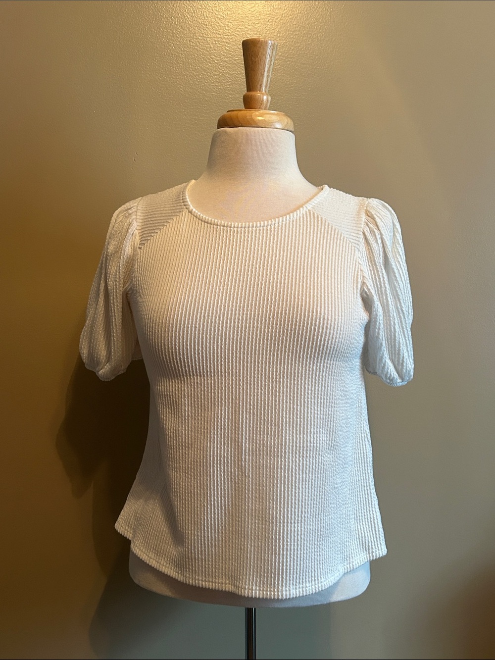 W5 Elegant White Knit Top